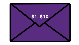 1-10 dollar envelope