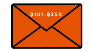 $101-$250 envelope