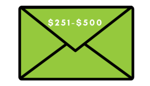 251-500 dollar envelope