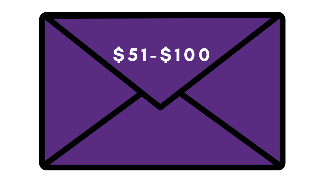$51-$100 envelope